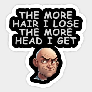 Hairloss humour gift Sticker